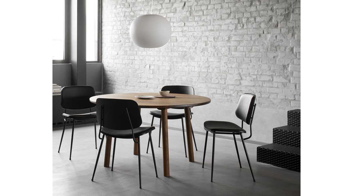 Soborg Wood Base Chair Seat Upholstered