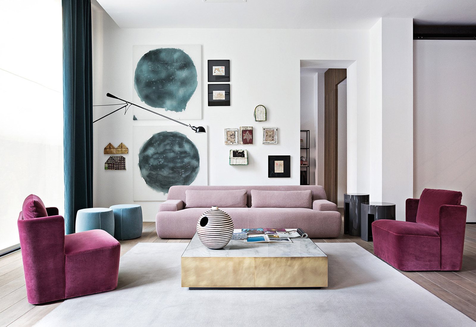 Belt Square Mirror Large Low Table