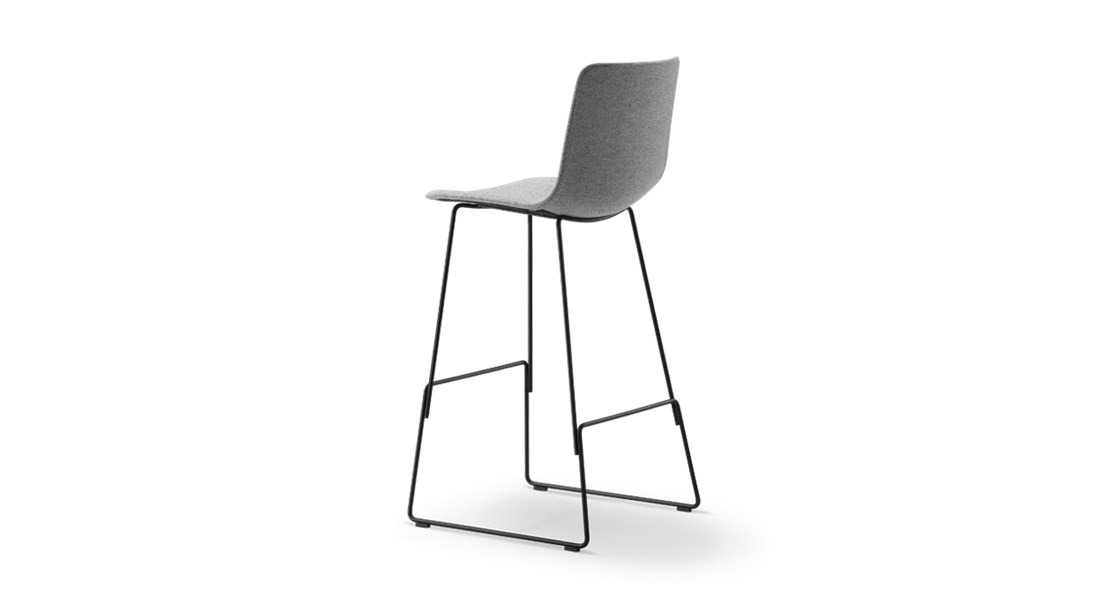 Pato Sledge Barstool Fully Upholstered