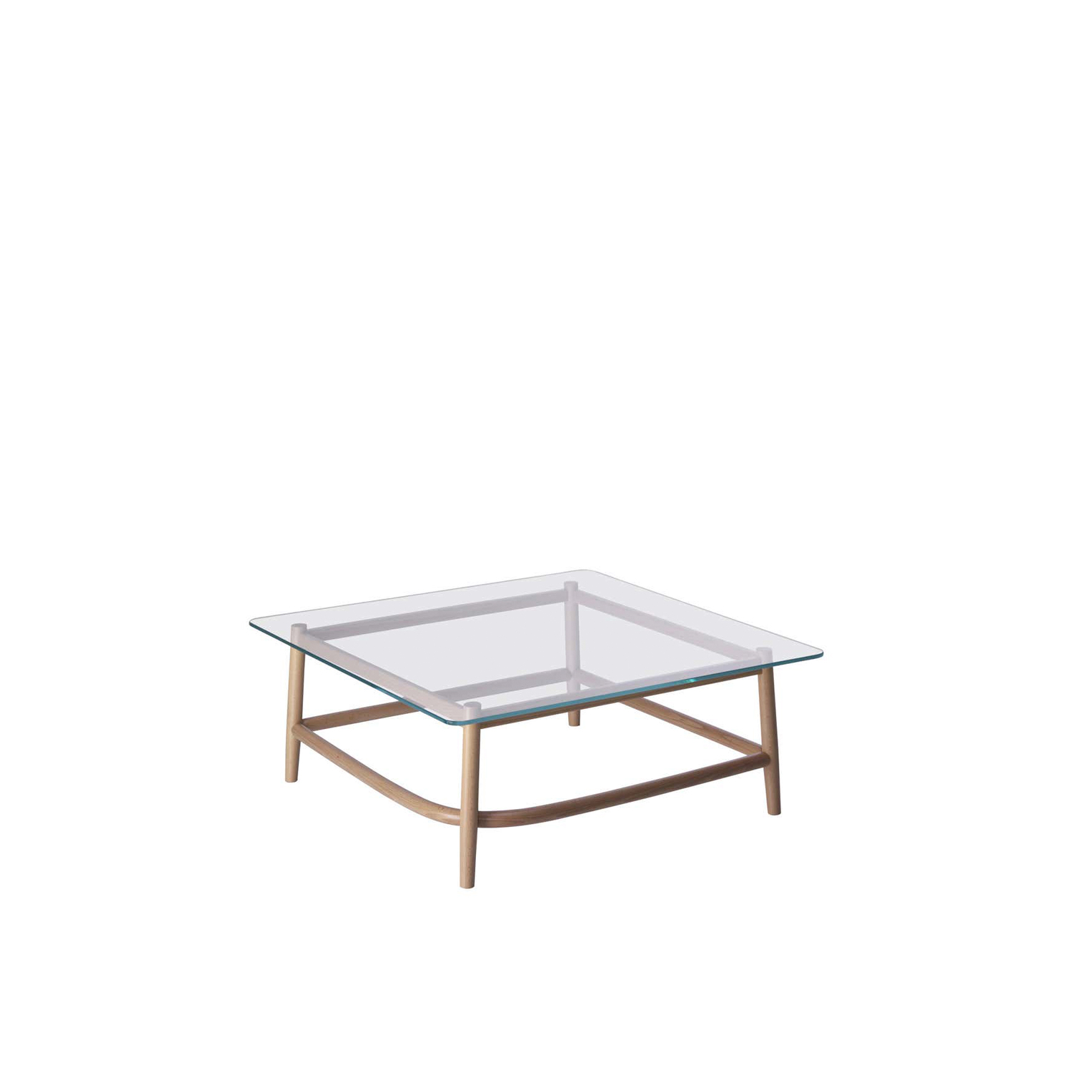 Single Curve Low Table Glass Top