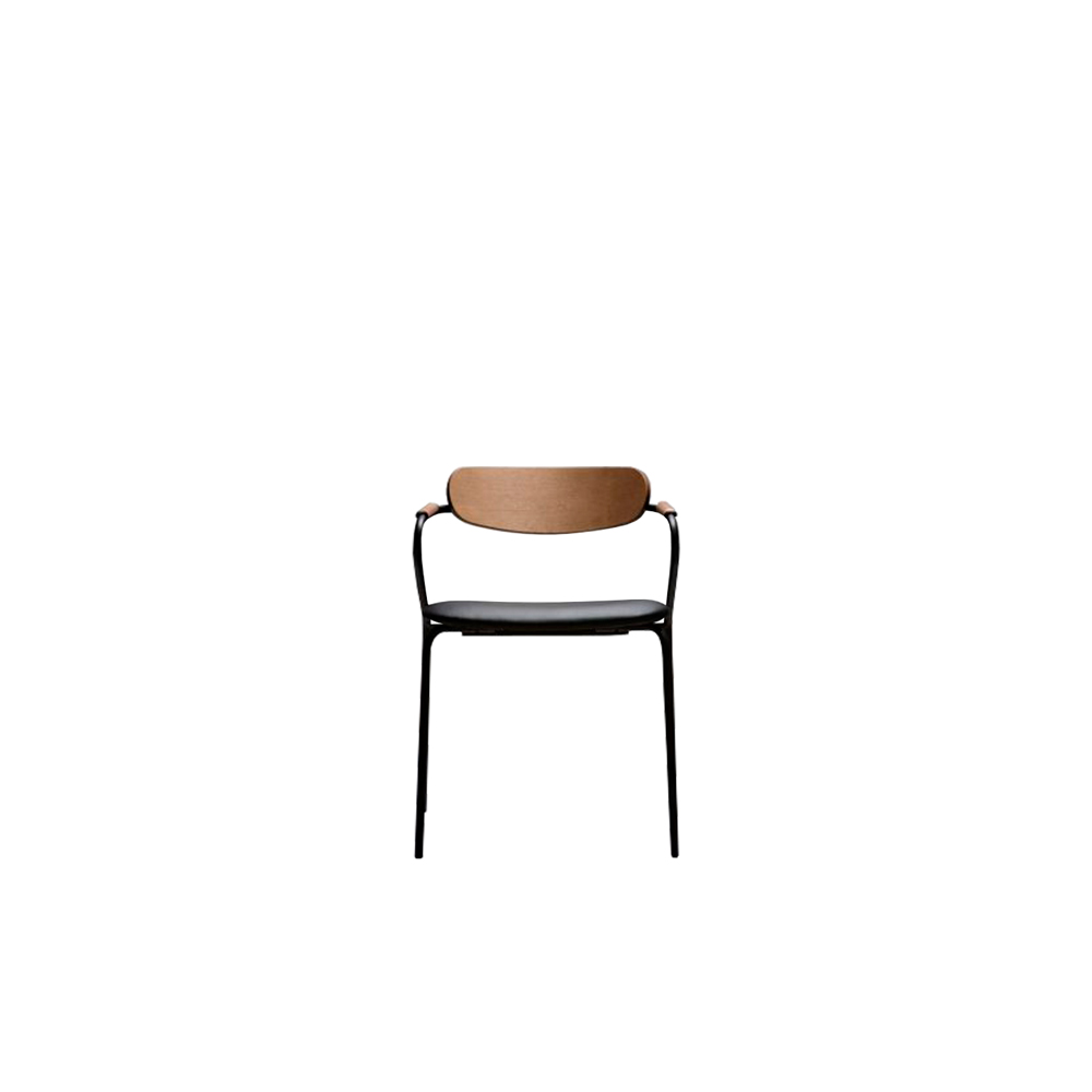 Linea/S Stacking Chair - Stackable and slim chair characterized by an essential design. The metal structure gives a modern touch, granting a great design and a careful choice of details, represented by the choice of upholstery, backrest made in ash plywood and solid beech armrests with ornamental purpose. 

Suitable for cafes, restaurants & bars, campus, libraries, conference halls and public areas.

Backrest can be customized in a range of finishes: RAL/NCS colour lacquering I Aniline RAL/NCS colour I Acrylic finish
 | Matter of Stuff