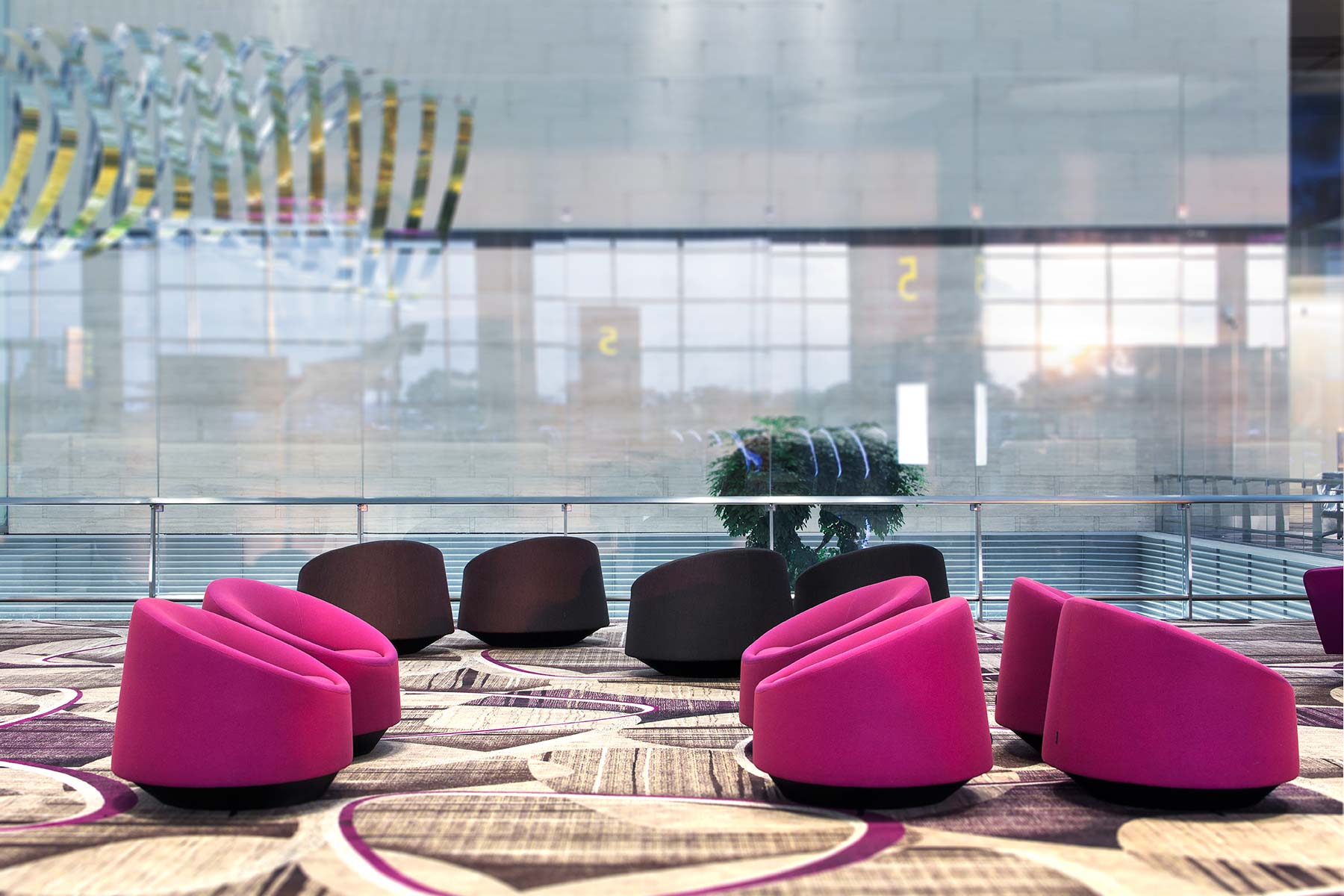 Crystal Swivel Lounge Chair